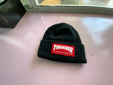 Thrasher Patch Beanie Black