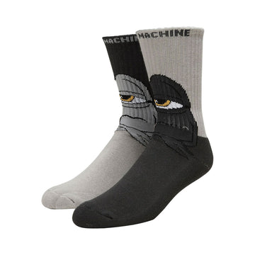 TOY MACHINE BLACK AND GREY SOCKS