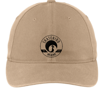 SkateBird Hat - Flexfit Garment Washed Cap - Khaki